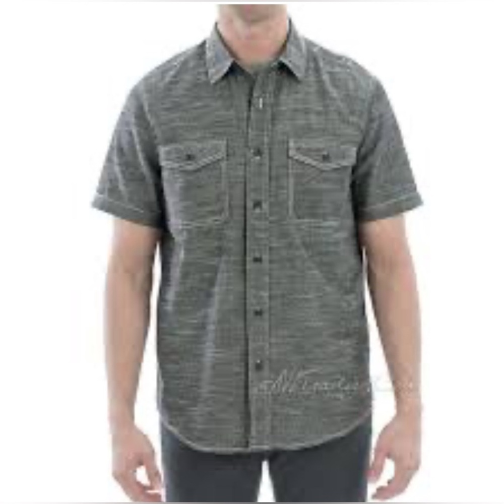Mens Woolrich‎ Cotton Button Up Short Sleeve Top Shirt
